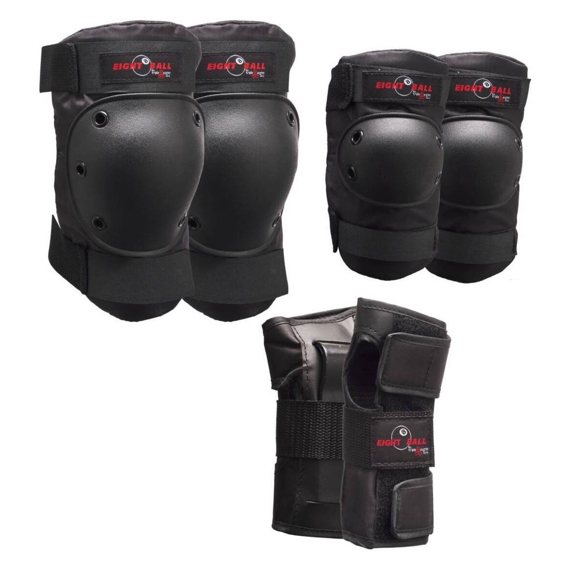 Eight Ball by Triple Eight Protection Pad Set 3-pack Matte Black