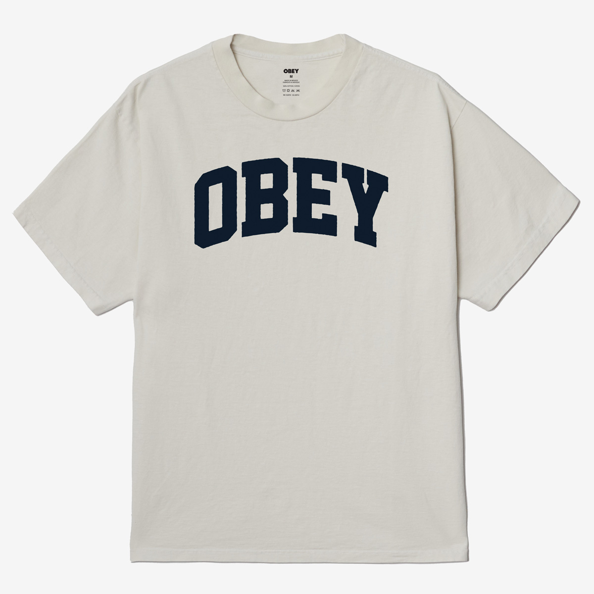 Obey Collegiate T-Shirt Pigment Chalk Obey Collegiate T-Shirt Pigment Chalk