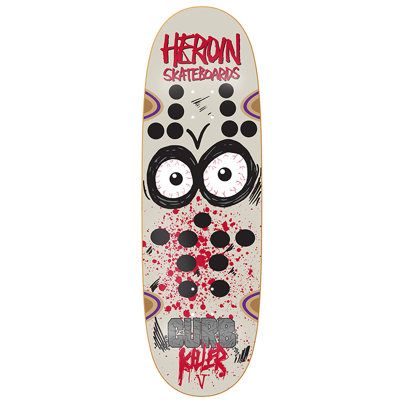 Heroin Curb Killer 5 Symetrical Skateboard Deck 10.0