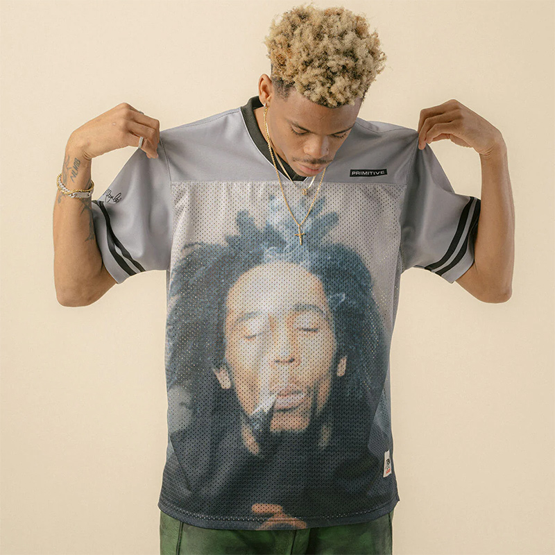 Primitive x Bob Marley Kaya Mesh Jersey Khaki Primitive x Bob Marley Kaya Mesh Jersey Khaki