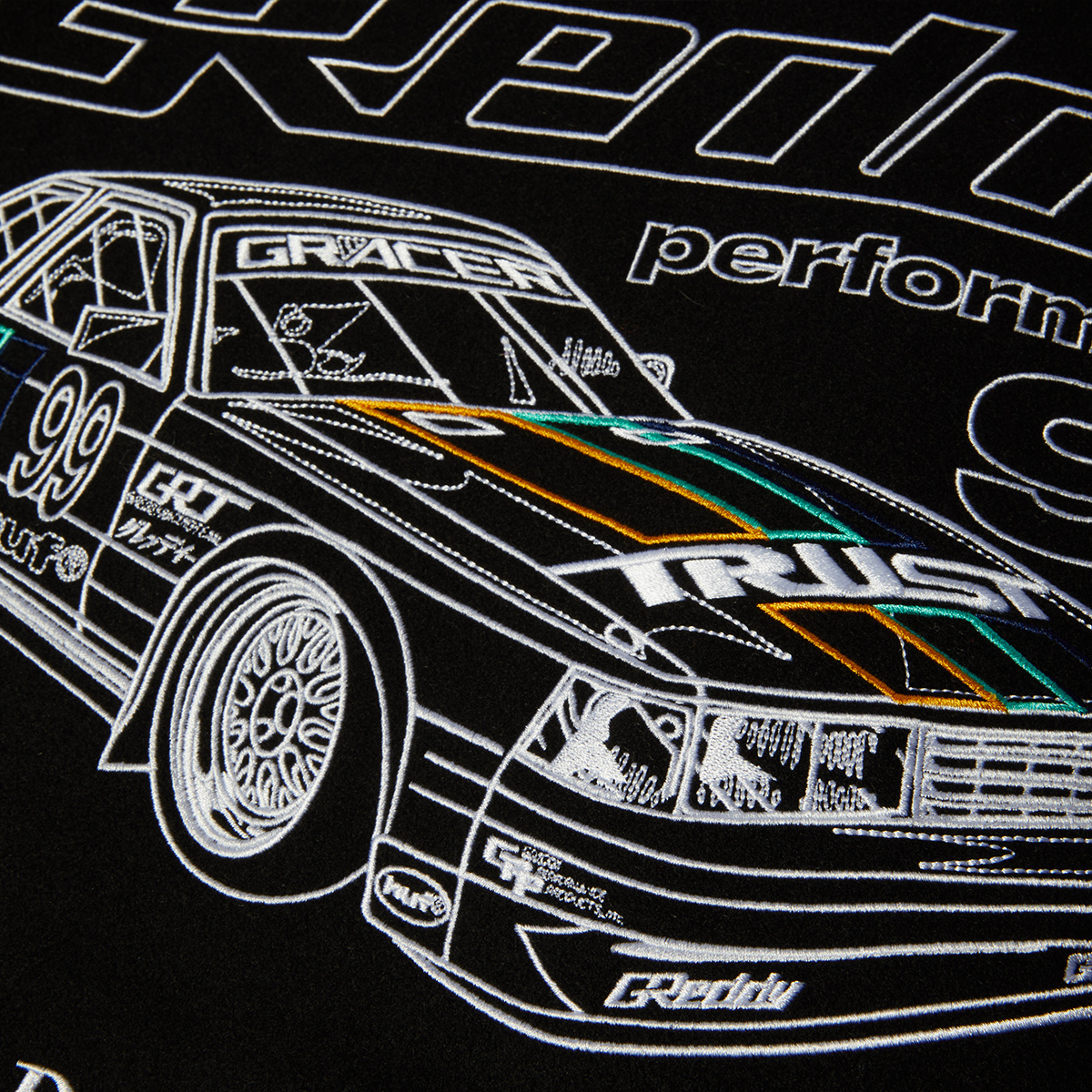 HUF x Greddy Varsity Jacket Black