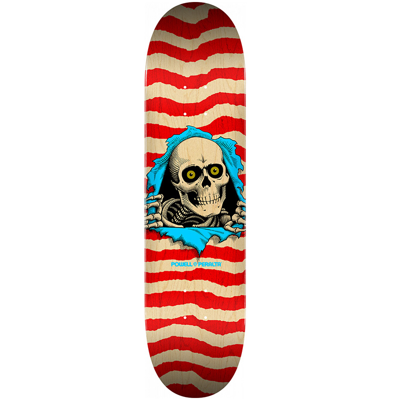 Powell Peralta Ripper Skateboard Deck Shape 247 Natural/Red 8.0