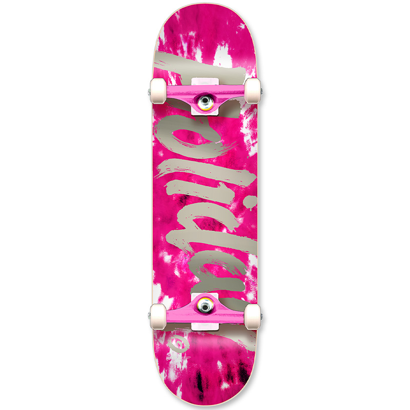 Holiday Skateboards Tie Dye Pink Complete Skateboard 7.75