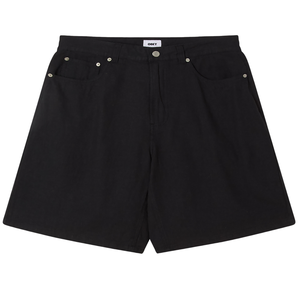 Obey Baggy Linen Devin Short Black