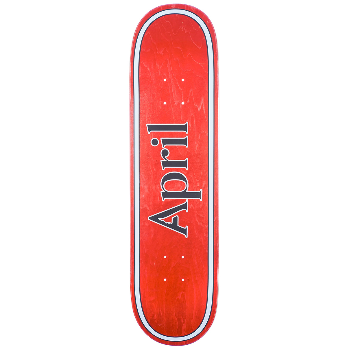 April OG Logo Skateboard Deck Red 8.38 April OG Logo Skateboard Deck Red 8.38