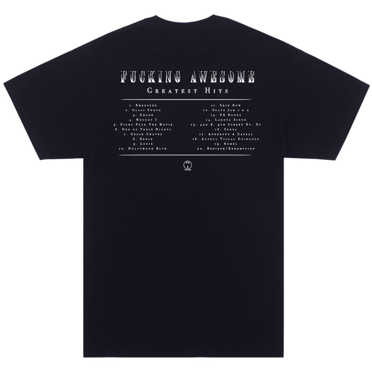 Fucking Awesome Greatest Hits T-shirt Black