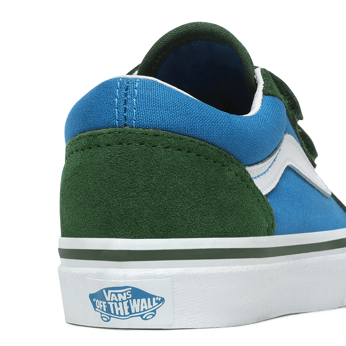 Vans Junior Old Skool V 2-Tone Mdtrnbl/Grnrpstrs Vans Junior Old Skool V 2-Tone Mdtrnbl/Grnrpstrs