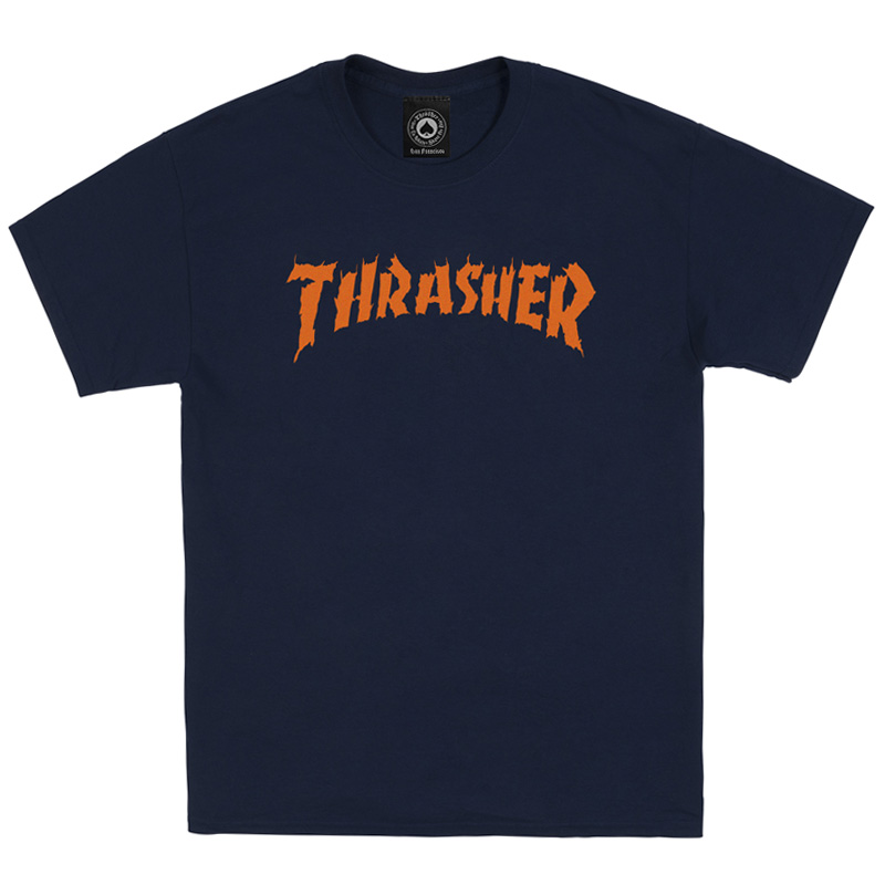 Thrasher Burn It Down T-Shirt Navy Thrasher Burn It Down T-Shirt Navy