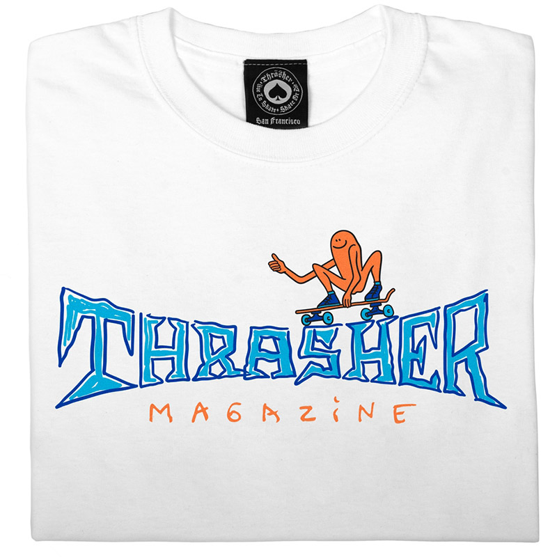 Thrasher Gonz Thumbs Up T-Shirt White Thrasher Gonz Thumbs Up T-Shirt White