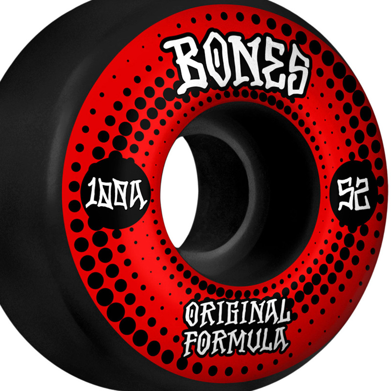 Bones 100's Originals V4 Wide Wheels 100a Black 52mm Bones 100's Originals V4 Wide Wheels 100a Black 52mm
