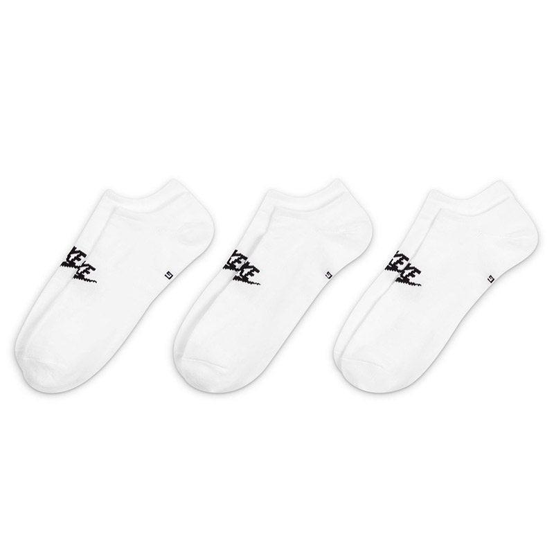 Nike SB Sportswear Everyday Essential No Show Socks White/Black 3-Pack Nike SB Sportswear Everyday Essential No Show Socks White/Black 3-Pack