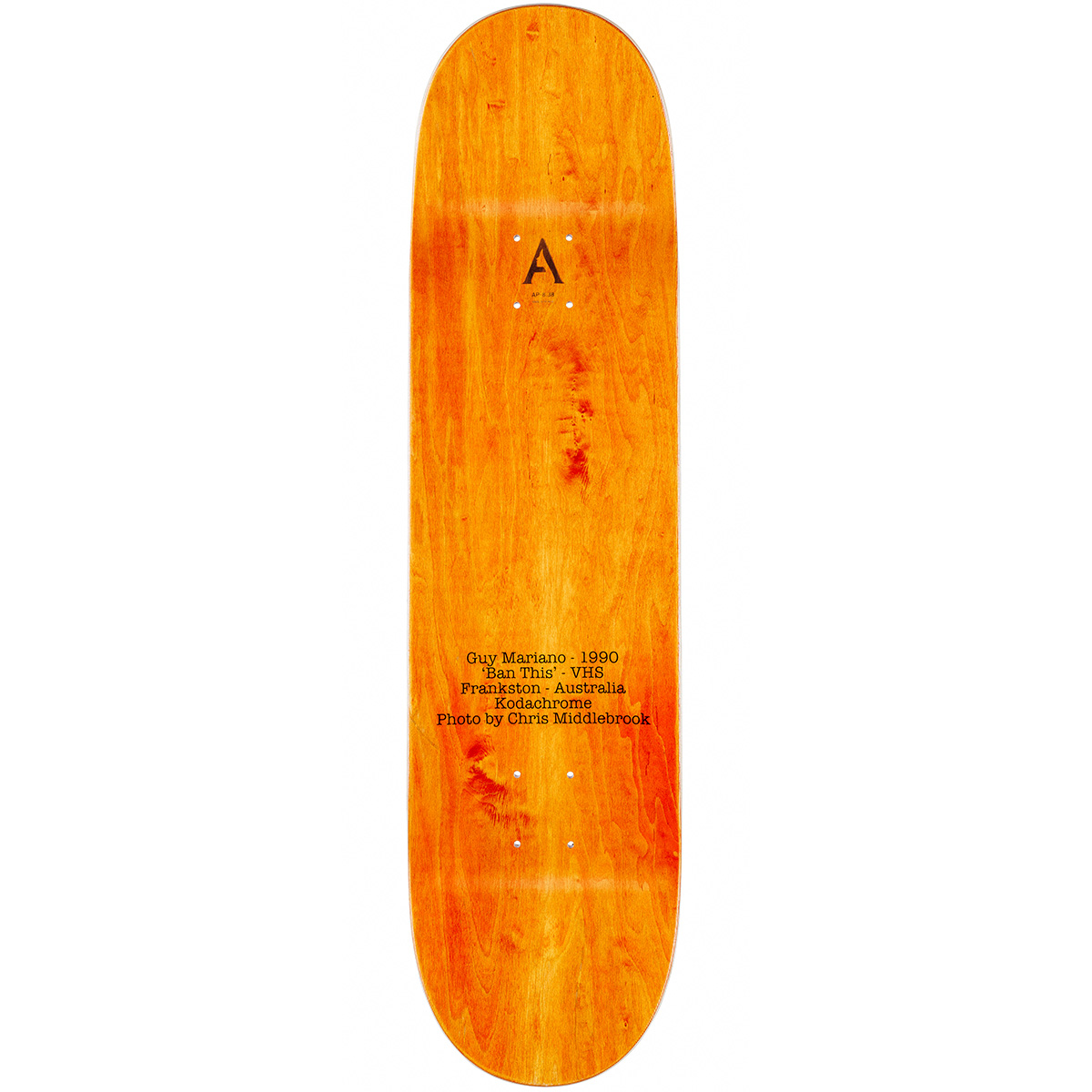 April Guy Mariano 1990 Photo Series Skateboard Deck 8.38 April Guy Mariano 1990 Photo Series Skateboard Deck 8.38