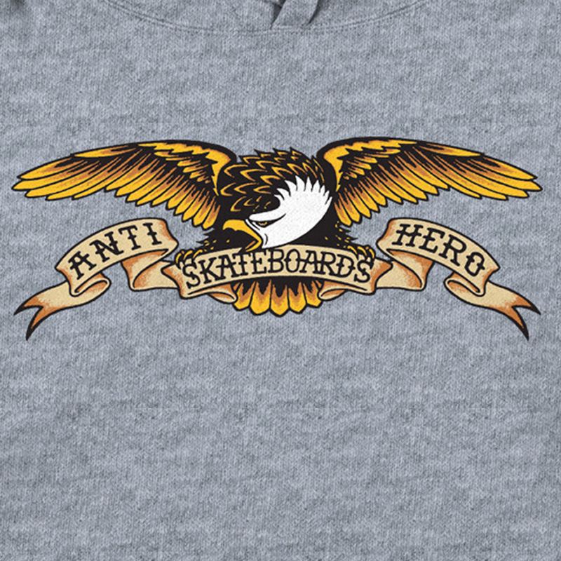 Anti Hero Eagle Hoodie Heather Grey Anti Hero Eagle Hoodie Heather Grey