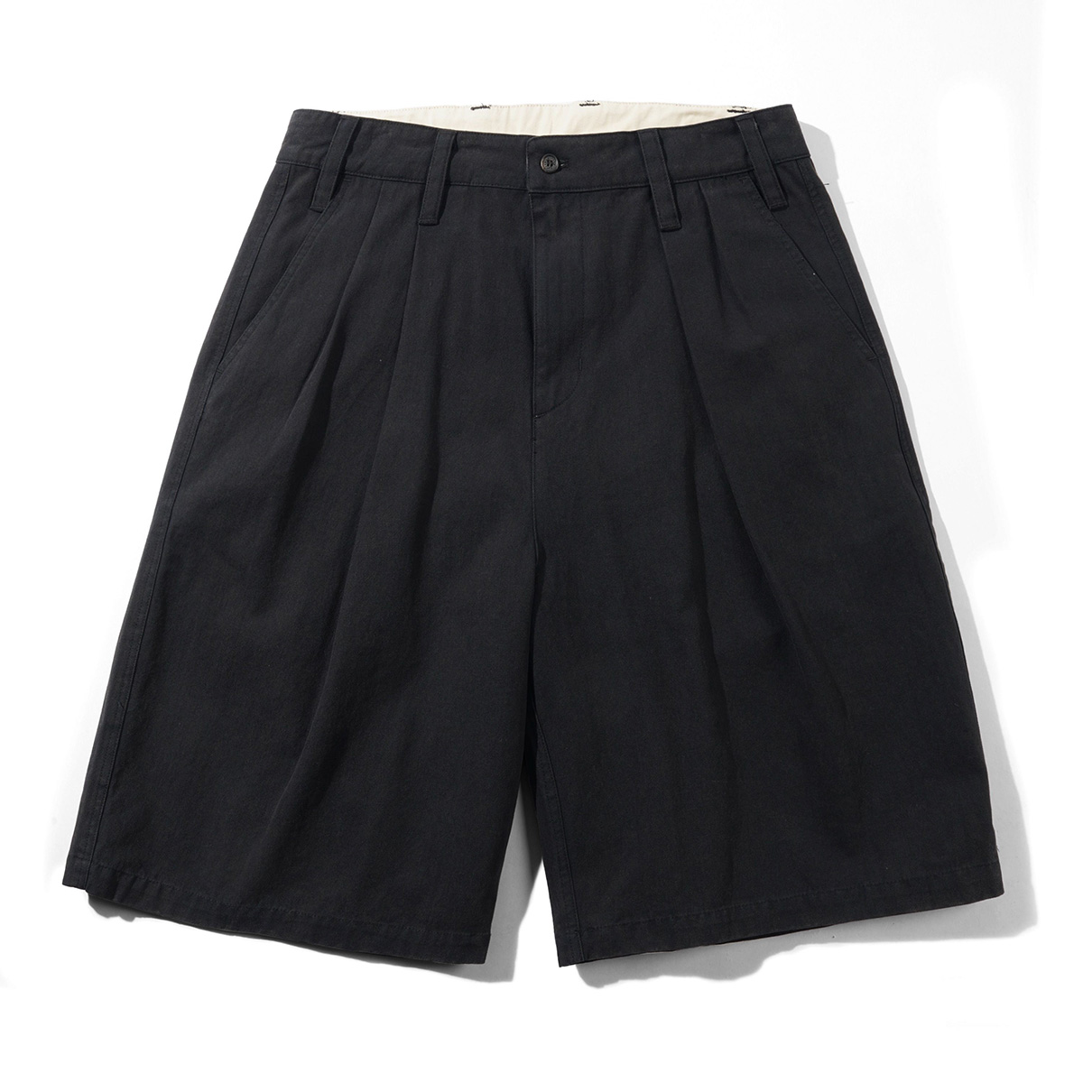 Butter Goods Pleated Shorts Washed Black