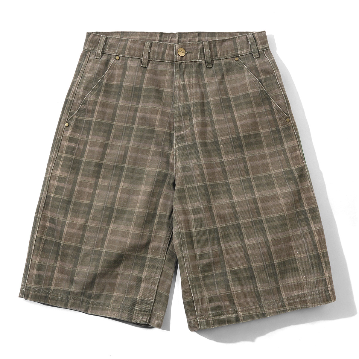 Butter Goods Work Shorts Washed Plaid