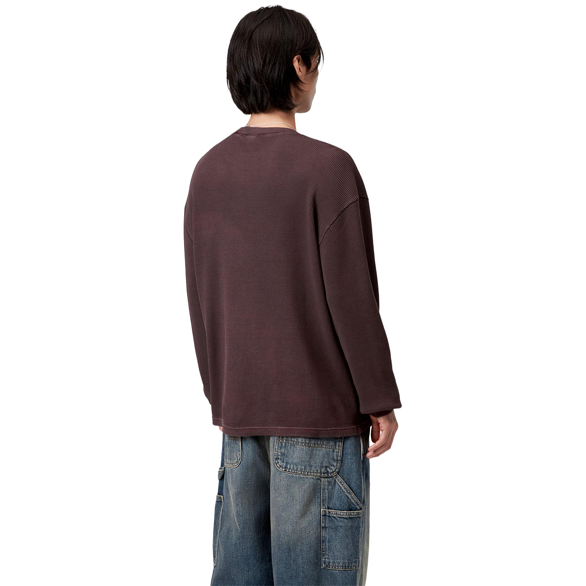Carhartt WIP Vista Waffle Longsleeve T-Shirt Palisander Garment Dyed