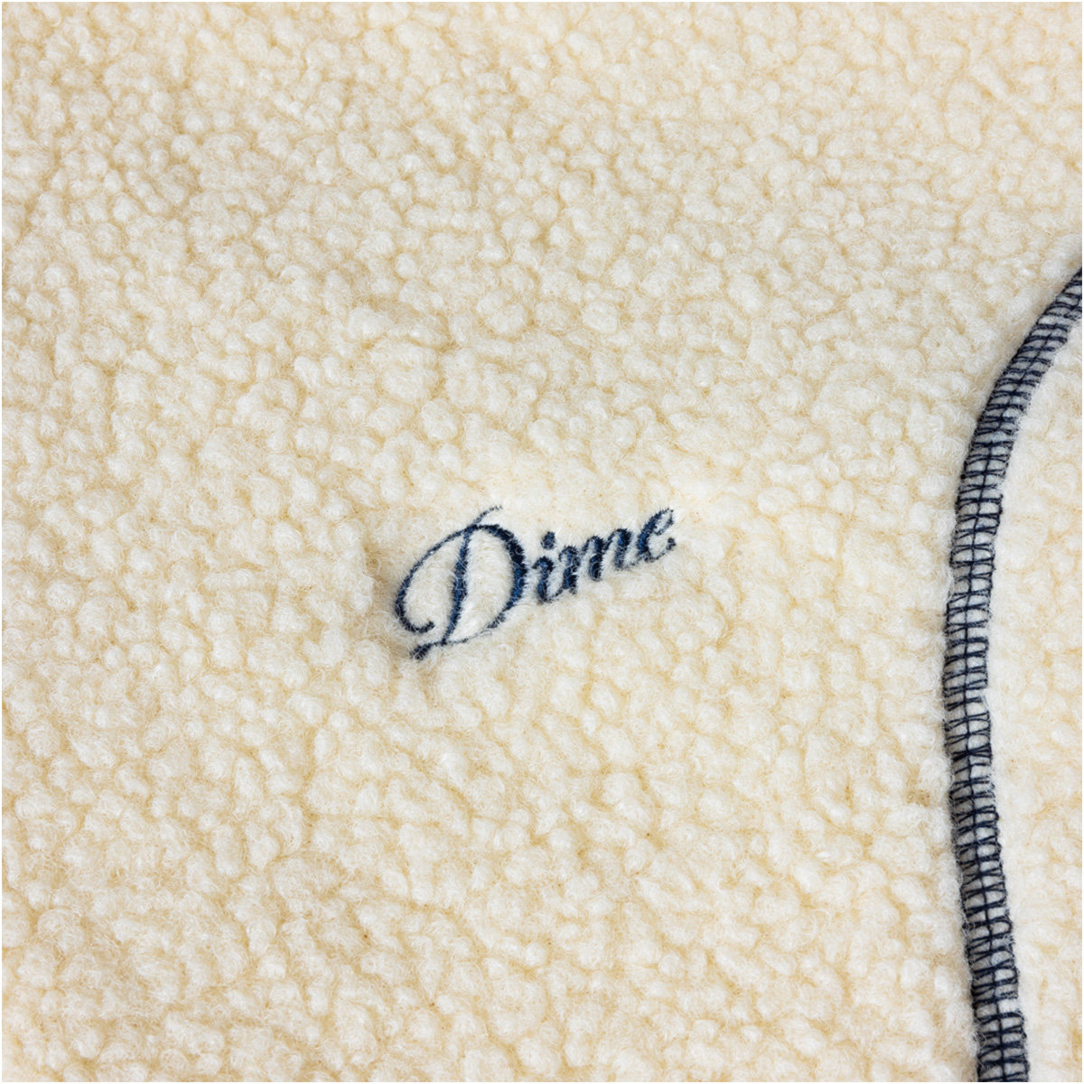 Dime Polar Fleece Sherpa Zip Cream