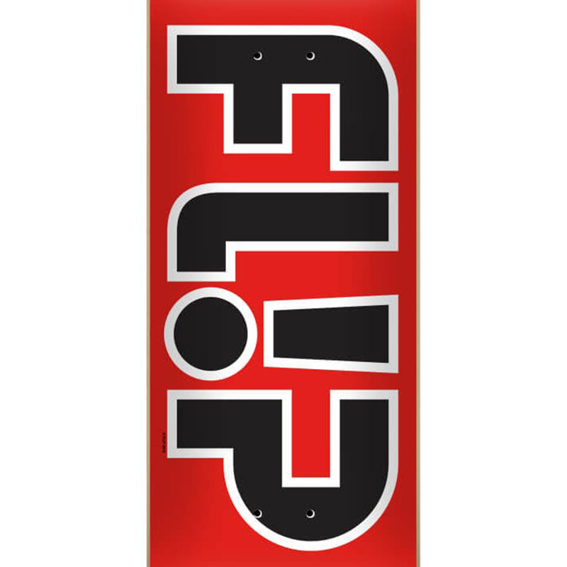 Flip Team Outlined Skateboard Deck Red 8.0 Flip Team Outlined Skateboard Deck Red 8.0