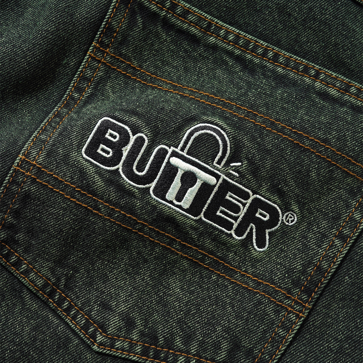 Butter Goods Lock Baggy Denim Jeans Washed Ivy Butter Goods Lock Baggy Denim Jeans Washed Ivy