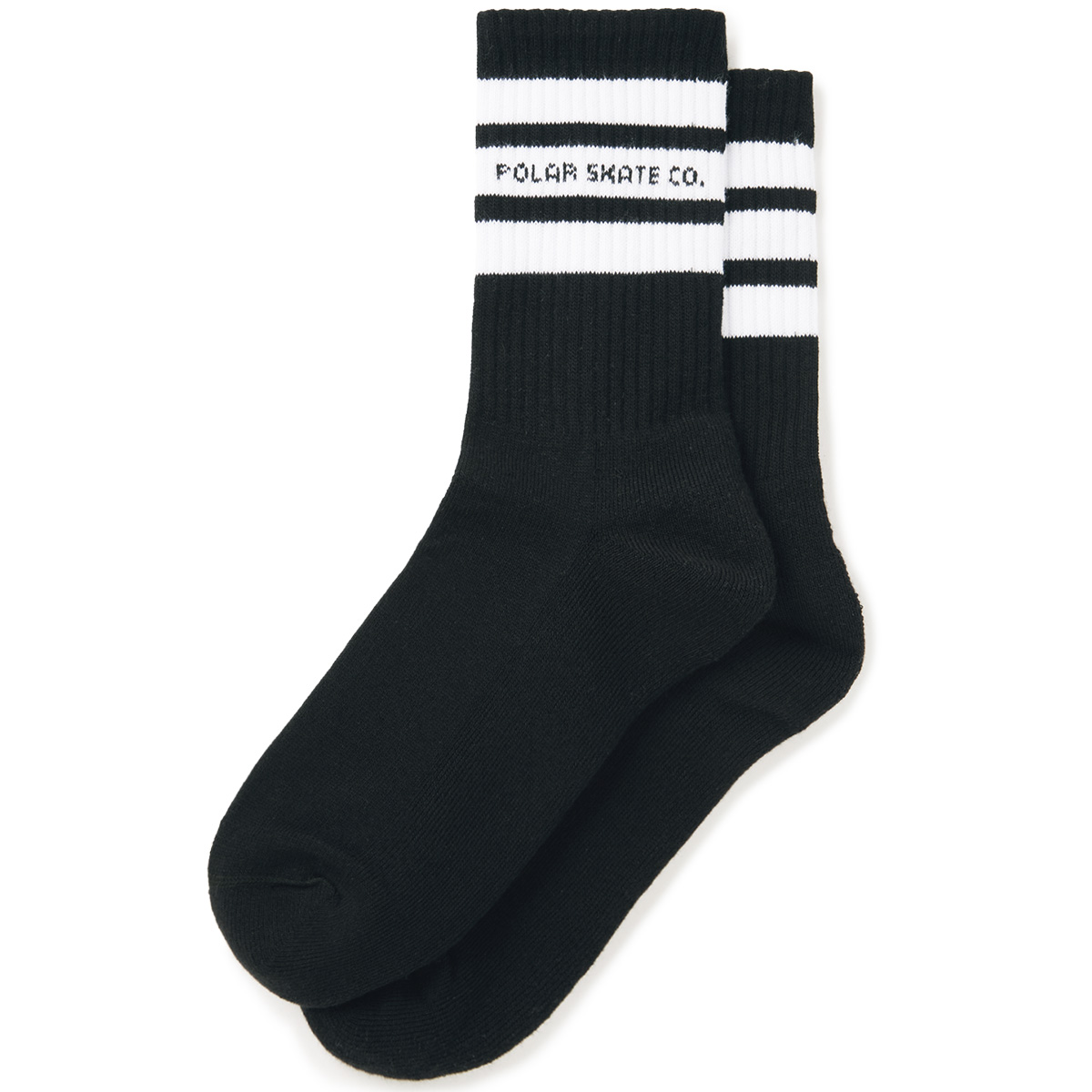 Polar Fat Stripe Rib Socks Black