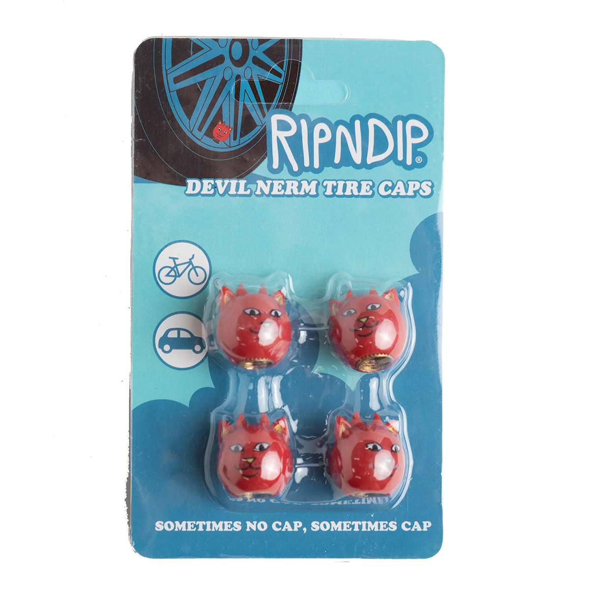 RipnDip Devil Nerm Tire Caps Red