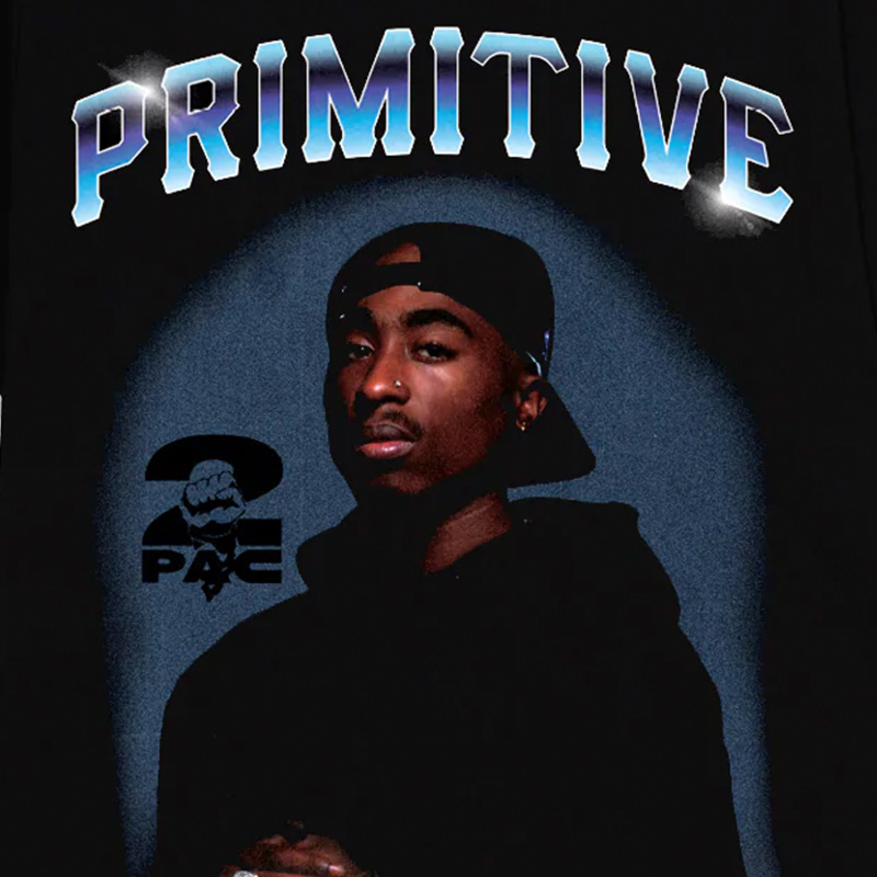 Primitive X Tupac Shine T-shirt Black Primitive X Tupac Shine T-shirt Black
