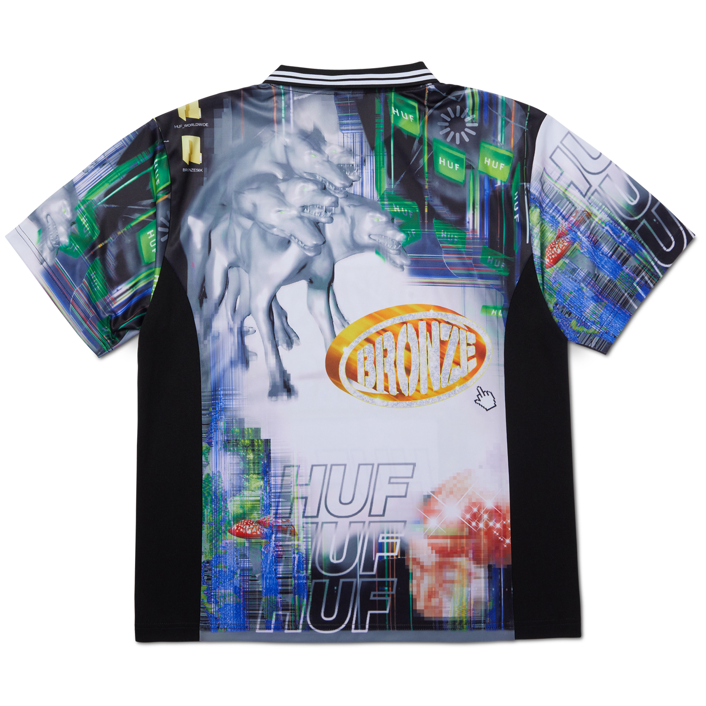 HUF X Bronze 56K Glitched Soccer Jersey HUF X Bronze 56K Glitched Soccer Jersey