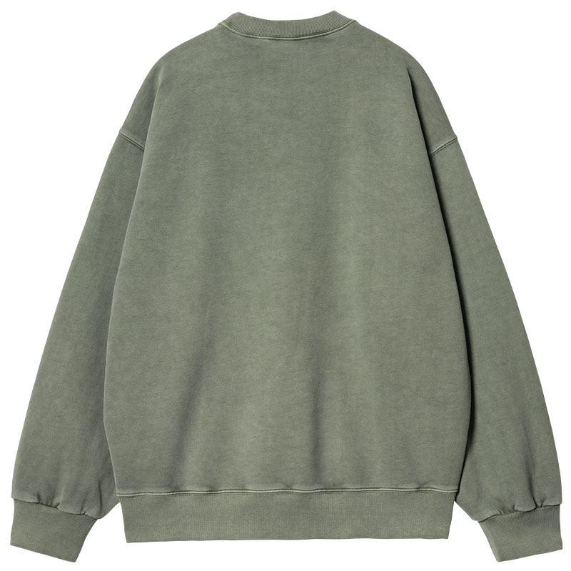 Carhartt WIP Vista Sweater Smoke Green Garment Dyed Carhartt WIP Vista Sweater Smoke Green Garment Dyed