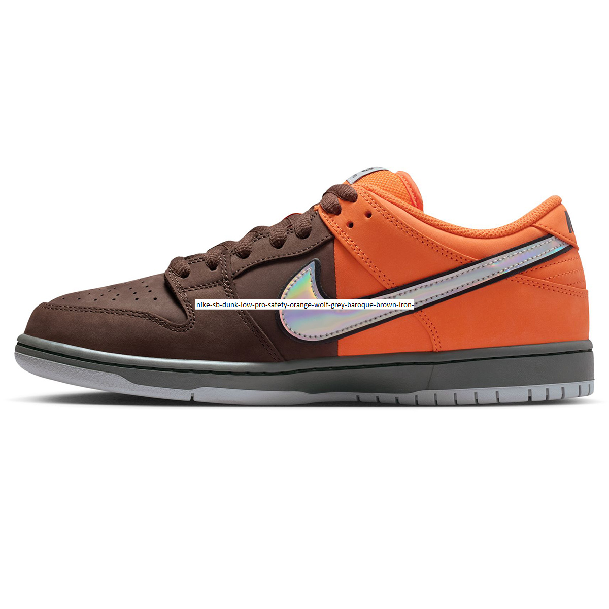 Nike SB Dunk Low Pro Safety Orange/Wolf Grey-Baroque Brown-Iron Grey-Black