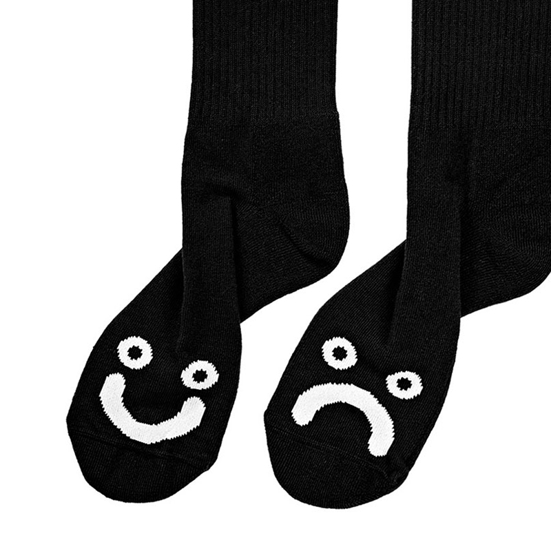 Polar Happy Sad Socks Black Polar Happy Sad Socks Black
