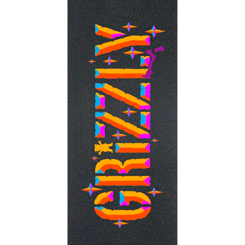 Grizzly Beveled Griptape Sheet Black 9.0