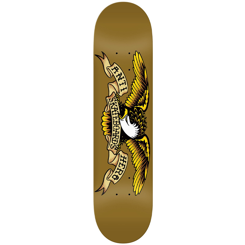 Anti Hero Classic Eagle Skateboard Deck Brown 8.06