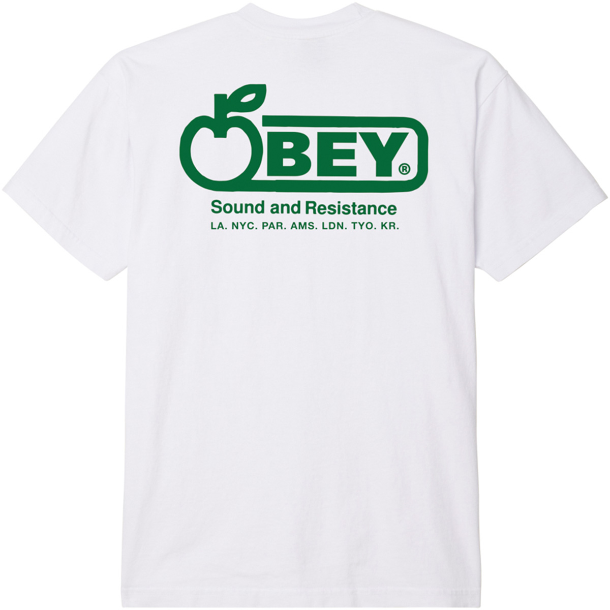 Obey Sound & Resistance T-Shirt White Obey Sound & Resistance T-Shirt White