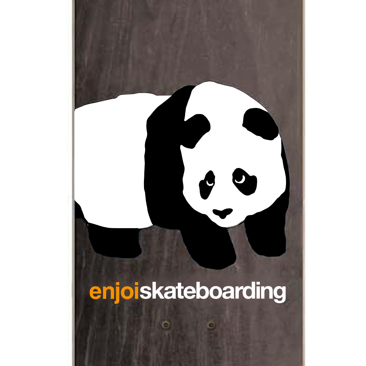 Enjoi Peekaboo Panda R7 Skateboard Deck Grey 8.0