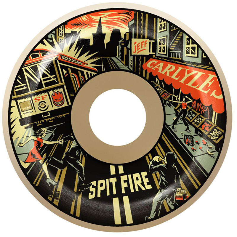 Spitfire Formula Four Jeff Carlyle Conical Full Wheels Natural 97D 58mm