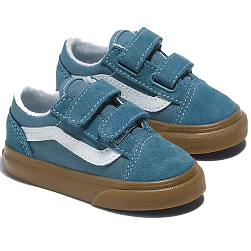 Vans Toddler Old Skool V Gum/White Vans Toddler Old Skool V Gum/White