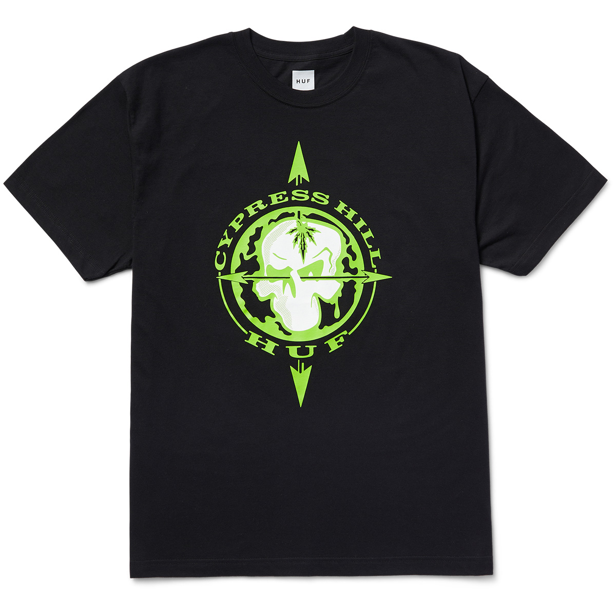 HUF X Cypress Hill Blunted Compass T-Shirt Black HUF X Cypress Hill Blunted Compass T-Shirt Black
