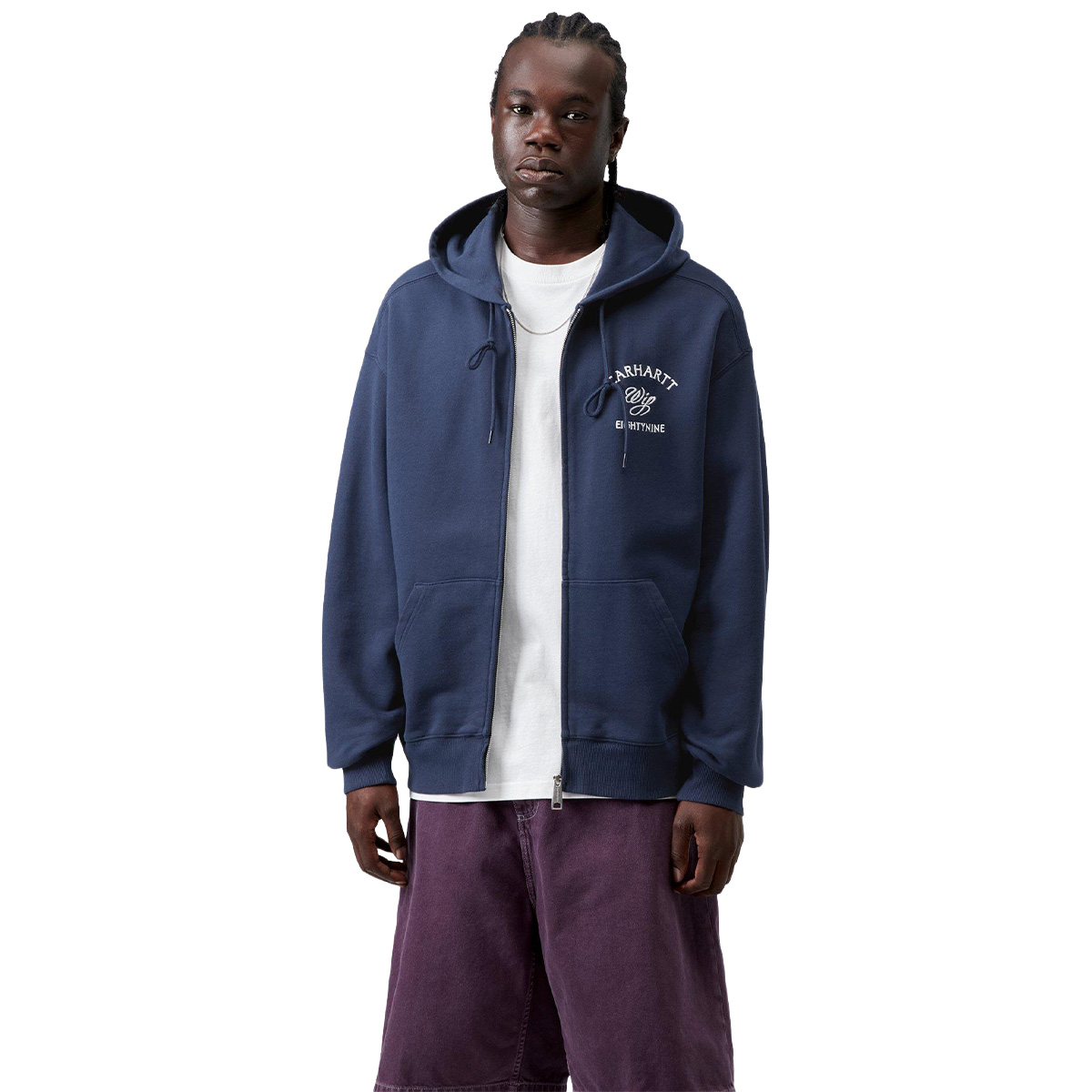 Carhartt WIP Eightynine Hooded Sweater Jacket Jupiter