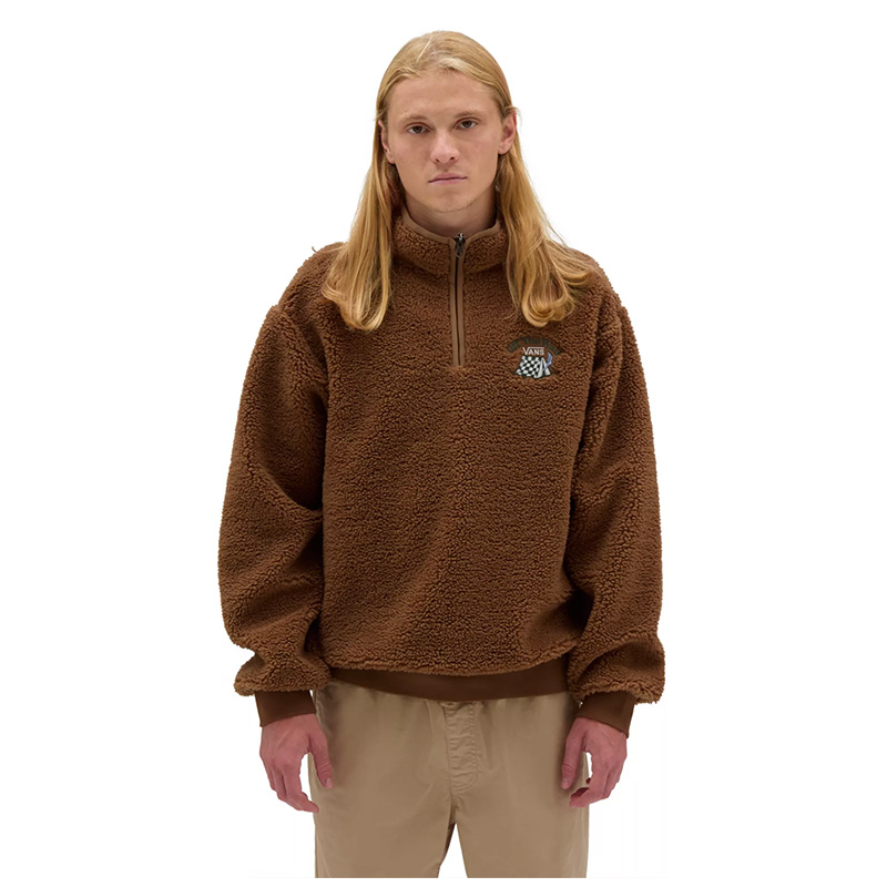 Vans Happy Camper Quarter Zip Sweater Kangaroo Vans Happy Camper Quarter Zip Sweater Kangaroo
