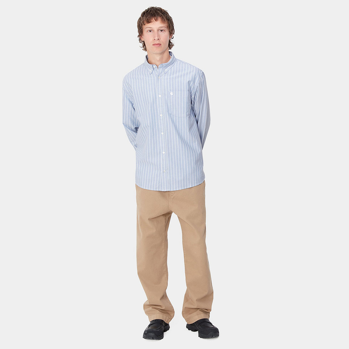 Carhartt WIP Longsleeve Dowlen Shirt Bleach/White Carhartt WIP Longsleeve Dowlen Shirt Bleach/White