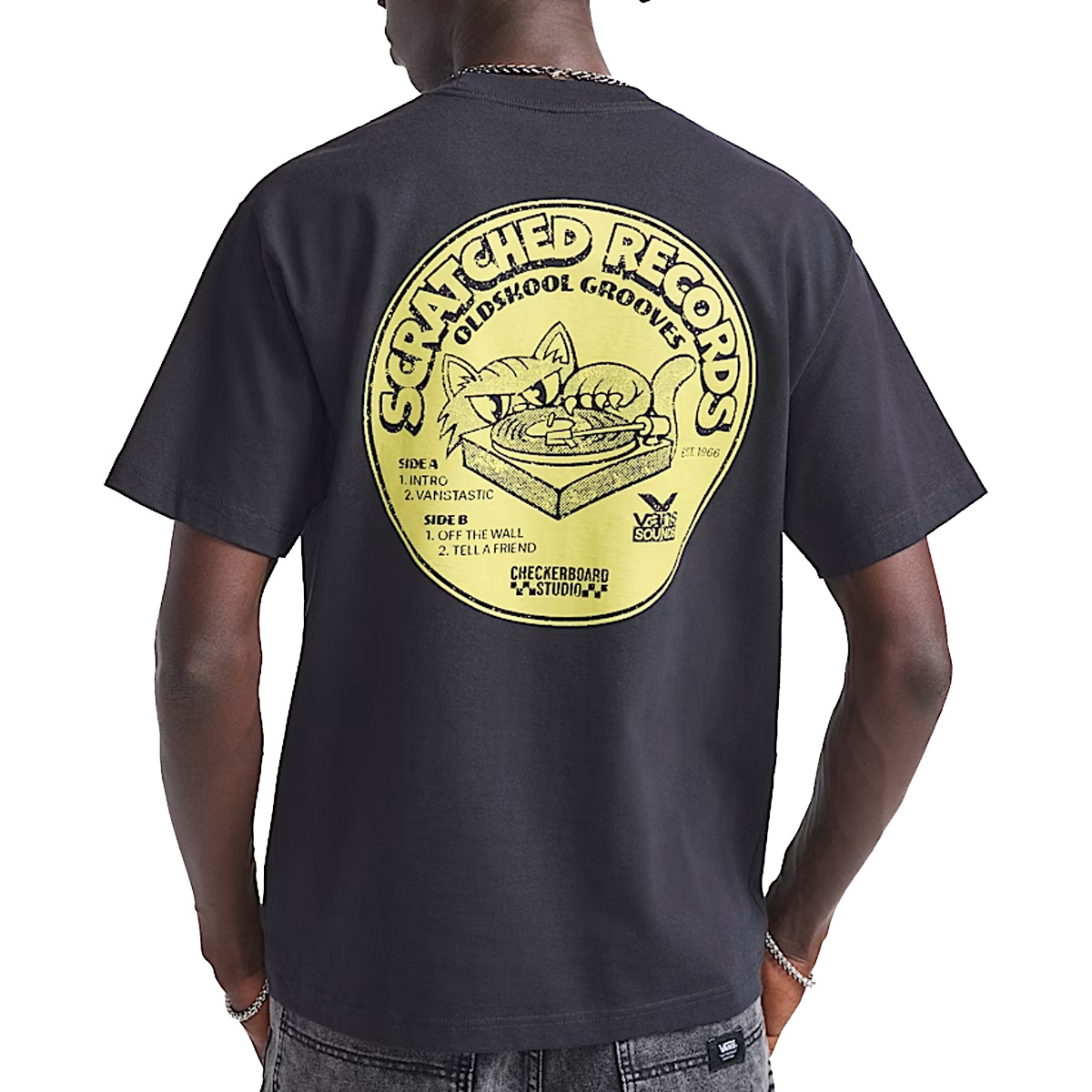 Vans Scratched Records T-Shirt Black