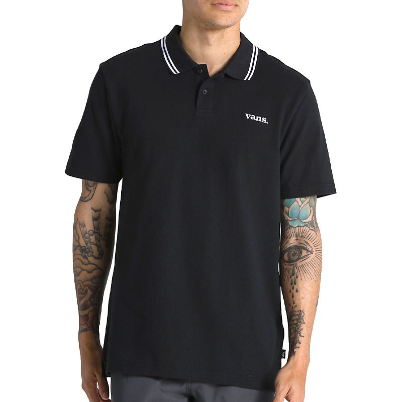 Vans Halecrest Polo Shirt Black Vans Halecrest Polo Shirt Black