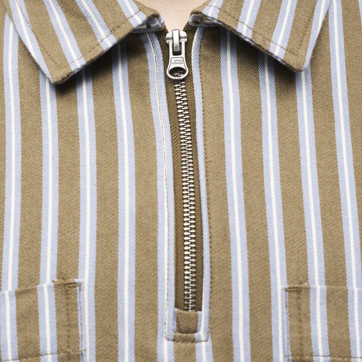 Vans Cropped Zip Shirt Warm Brown/Glacial Slate
