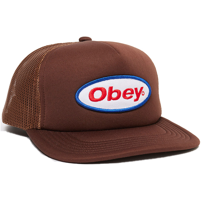 Obey Chisel Trucker Hat Brown