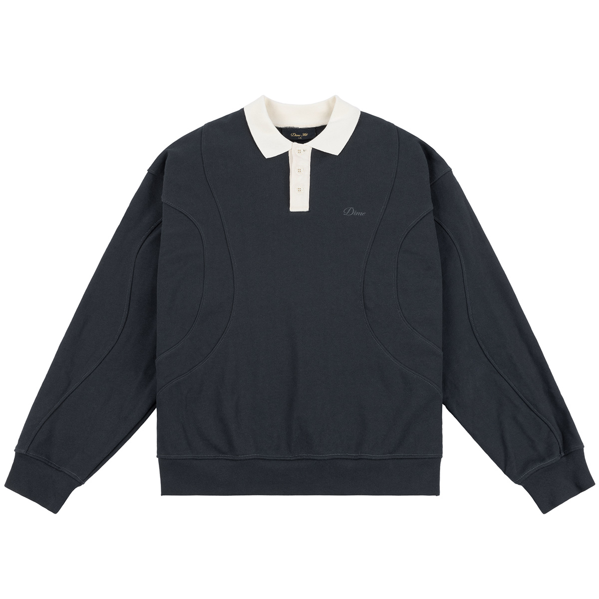 Dime French Terry Rugby Navy Dime French Terry Rugby Navy
