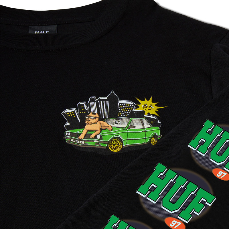 HUF 97 Longsleeve T-Shirt Black HUF 97 Longsleeve T-Shirt Black