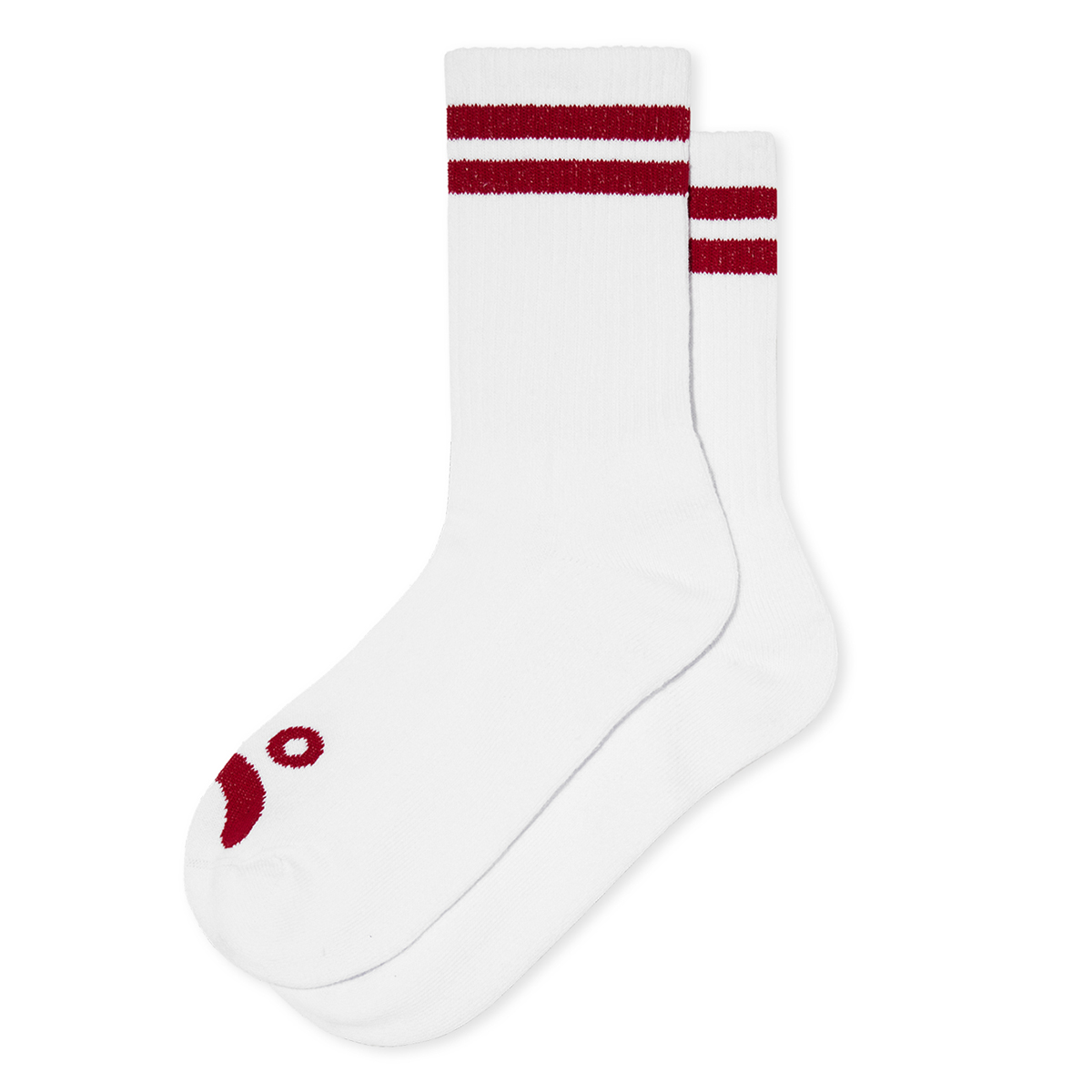 Polar Rib Socks Happy Sad White/Red