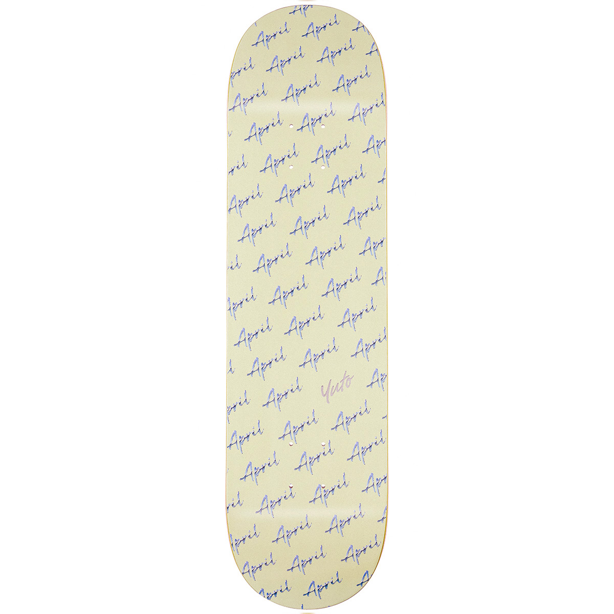 April Yuto Chrome Logo Script Skateboard Deck 8.0 April Yuto Chrome Logo Script Skateboard Deck 8.0