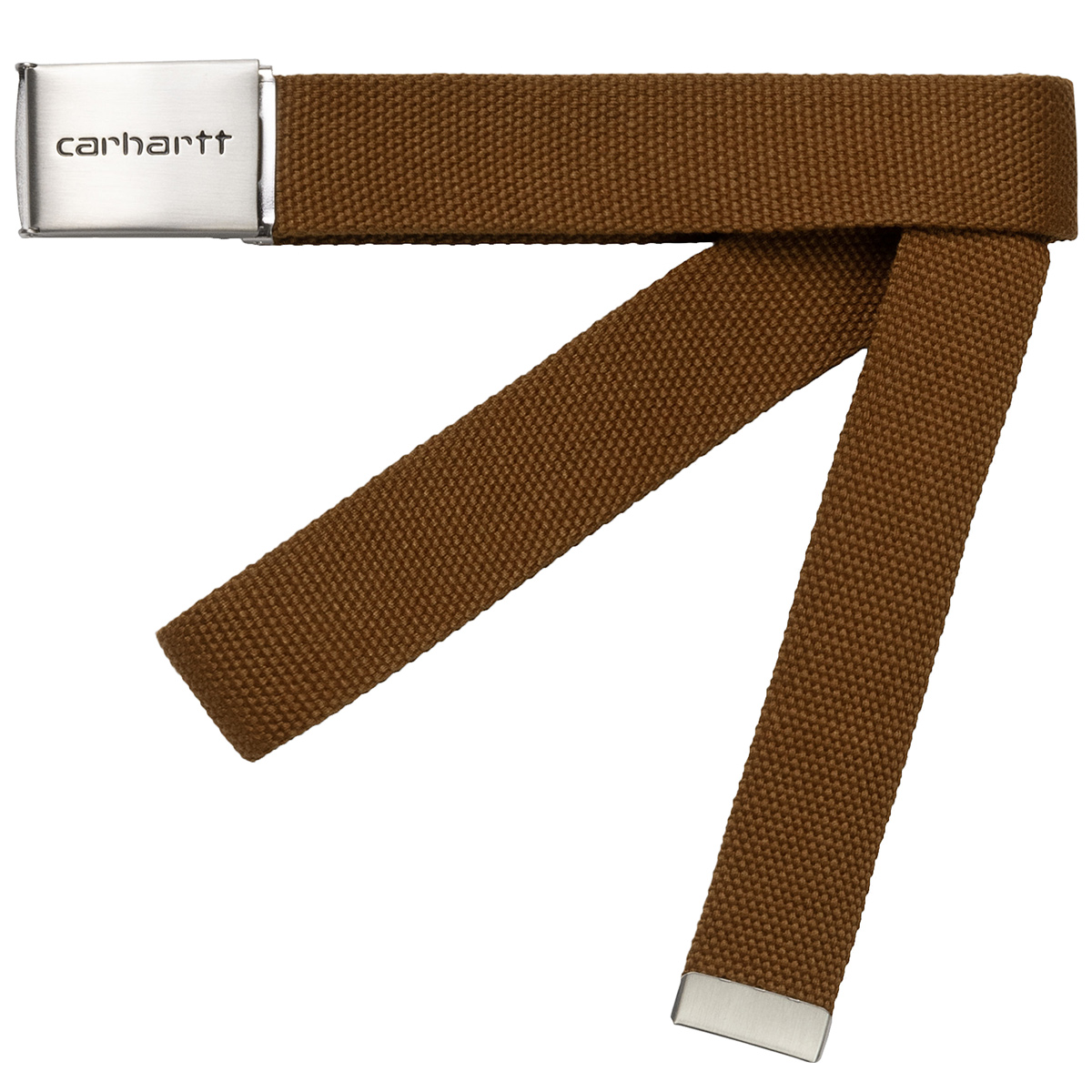 Carhartt WIP Clip Belt Chrome Hamilton Brown