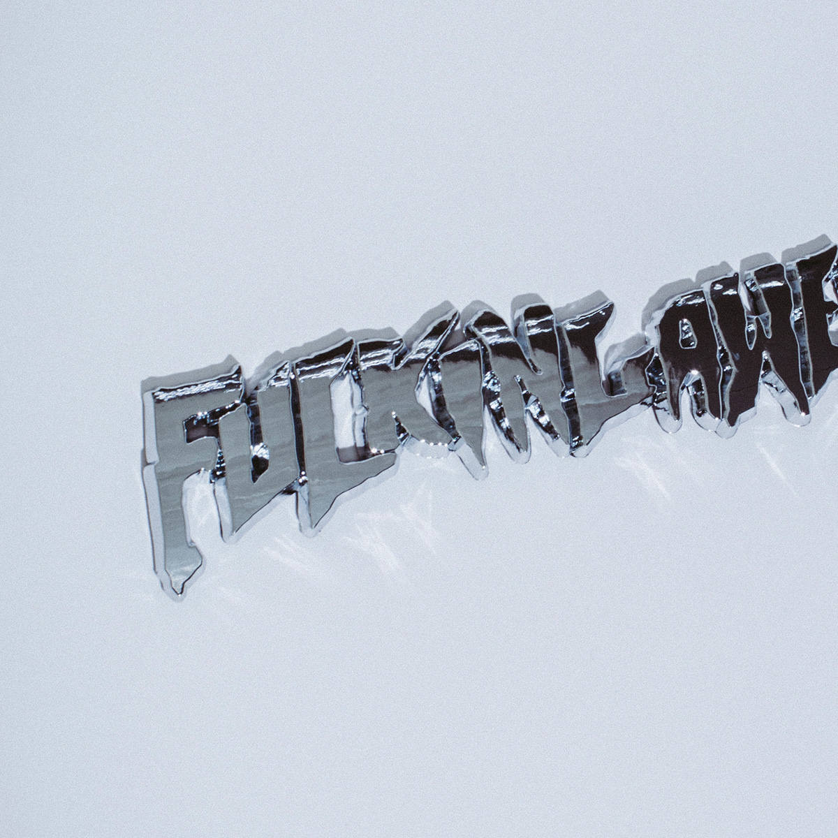 Fucking Awesome Stamp Logo Car Emblem Metallic Silver Fucking Awesome Stamp Logo Car Emblem Metallic Silver